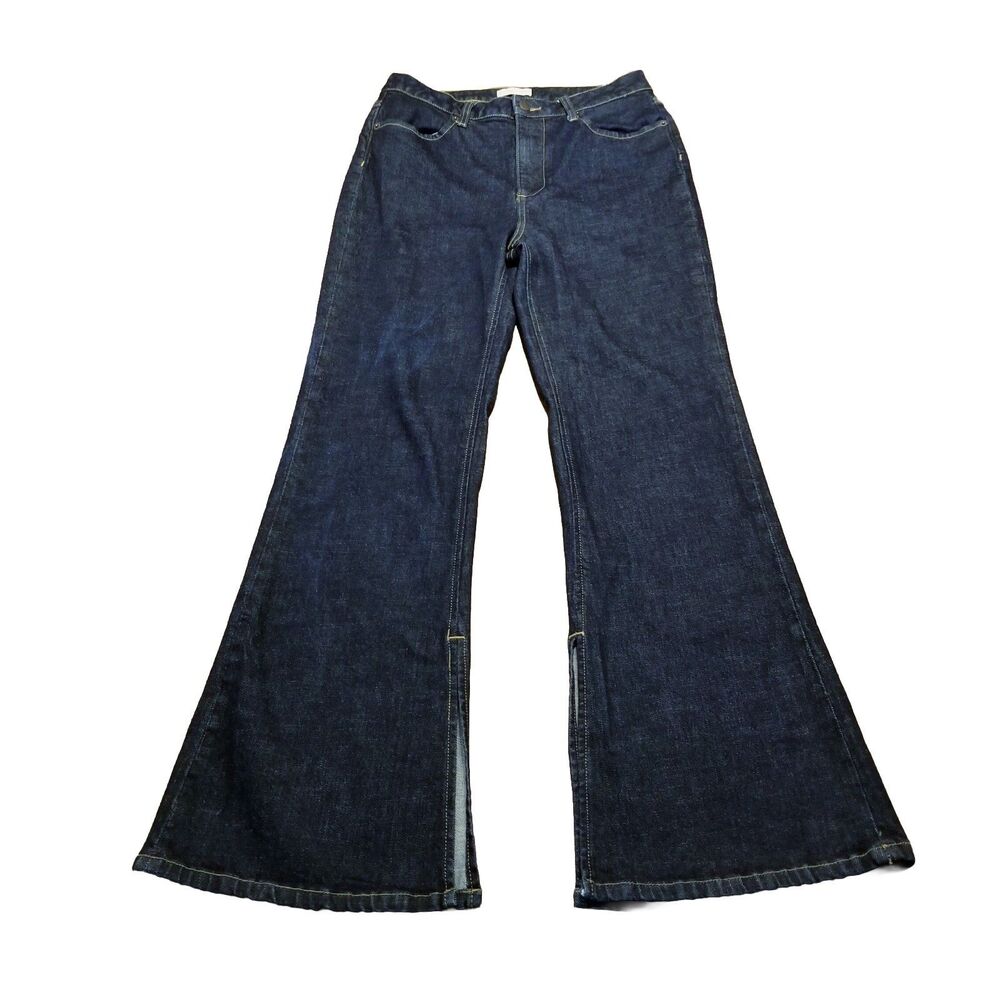 Oliver Logan Jeans Women's Size 28 Russel Flare Split Hem Stretch Denim (29x30)